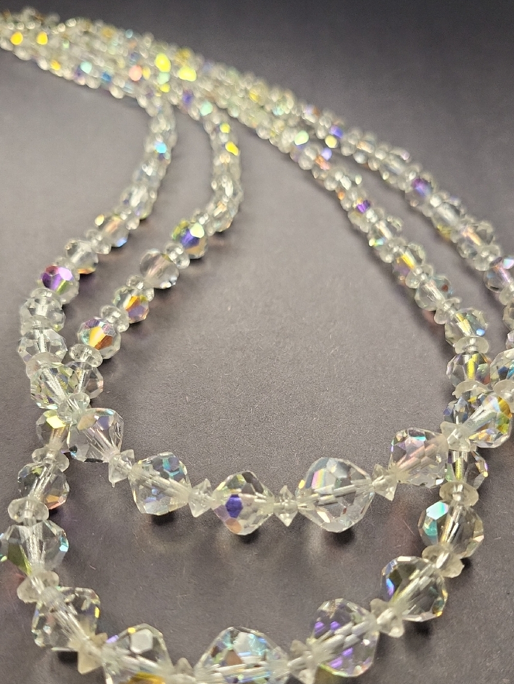 Crystal Aurora Borealis Beaded Necklace